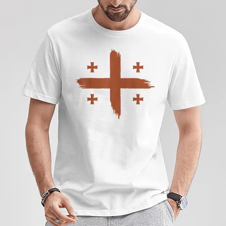 Georgian Flag Georgia T-Shirt Lustige Geschenke