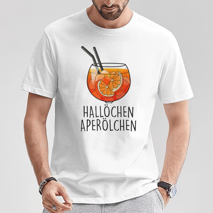 Hallöchen Aperoilchen For And Gray T-Shirt Lustige Geschenke