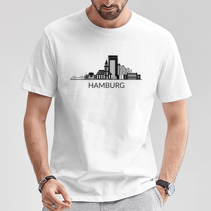 Hamburg Skyline Hamburg Love T-Shirt Lustige Geschenke