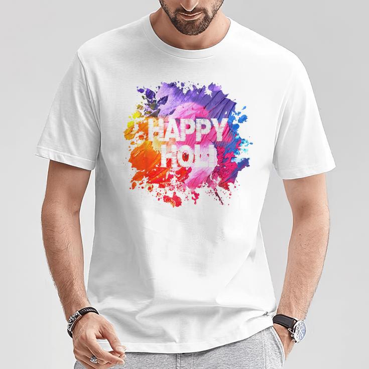 Happy Holi Festival Of Colors Holi Blue T-Shirt Lustige Geschenke