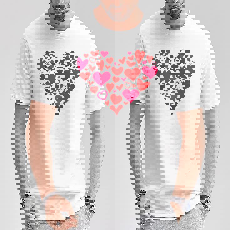 Heart Of Hearts Red Hearts Valentine's Day T-Shirt Personalized Gifts