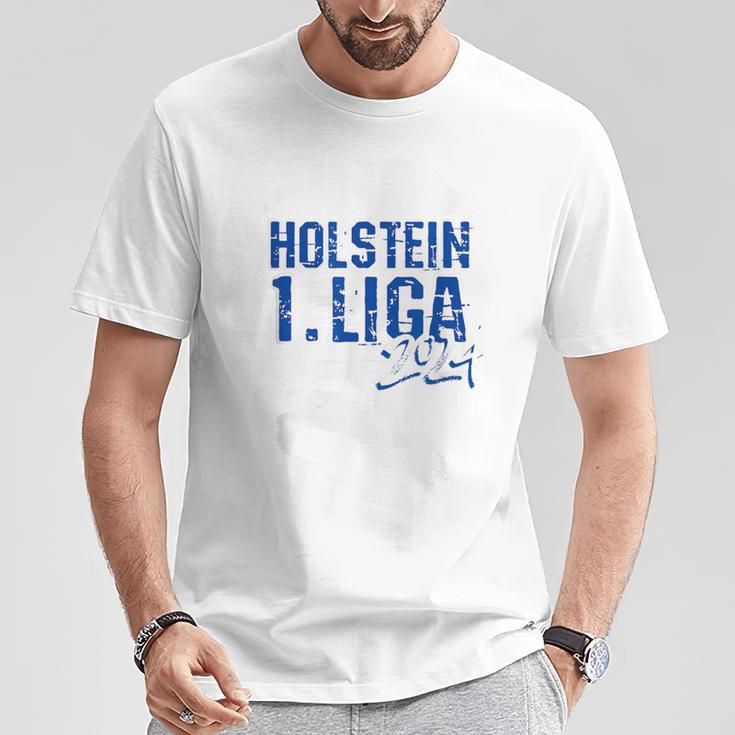 Holstein Football Kicken Fan Kiel Stadium Blue Blue T-Shirt Lustige Geschenke