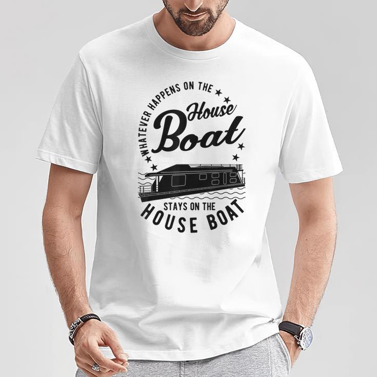 Houseboat Was Auch Immer Auf Dem Hausboat Was Auch Immer Gray S T-Shirt Lustige Geschenke