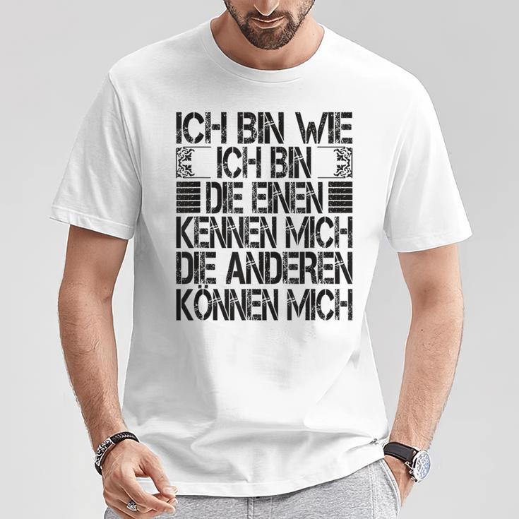 Ich Bin Die Einen Kennen Mich Andere Kann Mich I'm Wie Ich Bin Die Gray T-Shirt Lustige Geschenke