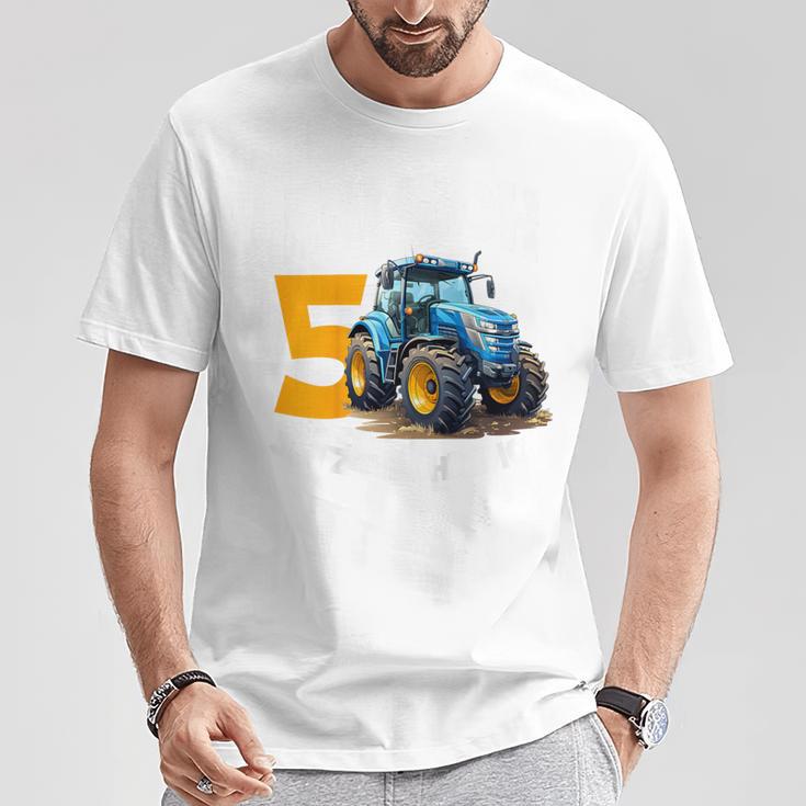 Kinder Endlich 5 Jetzt Fahre Ich Trekker Boys' Birthday Tractor T-Shirt Lustige Geschenke