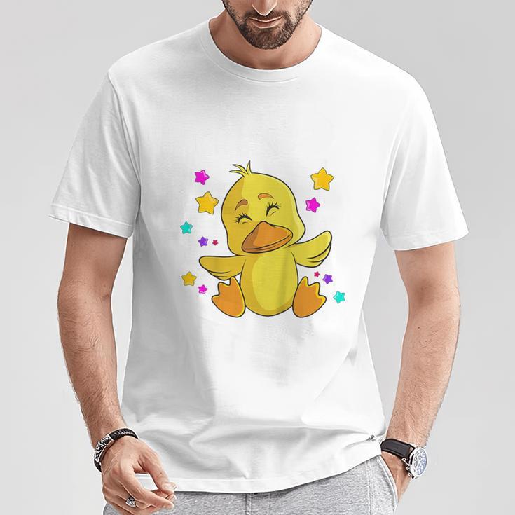 Kinder Ich Bin Schon 2 Jahre Alt Eine Süße Ente 2Nd Birthday T-Shirt Lustige Geschenke