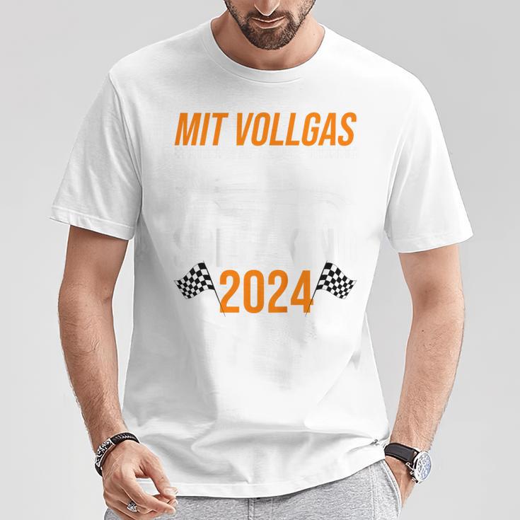 Kinder Mitollgas In Die 1St Klasse Schulkind 2024 Schulkind A T-Shirt Lustige Geschenke