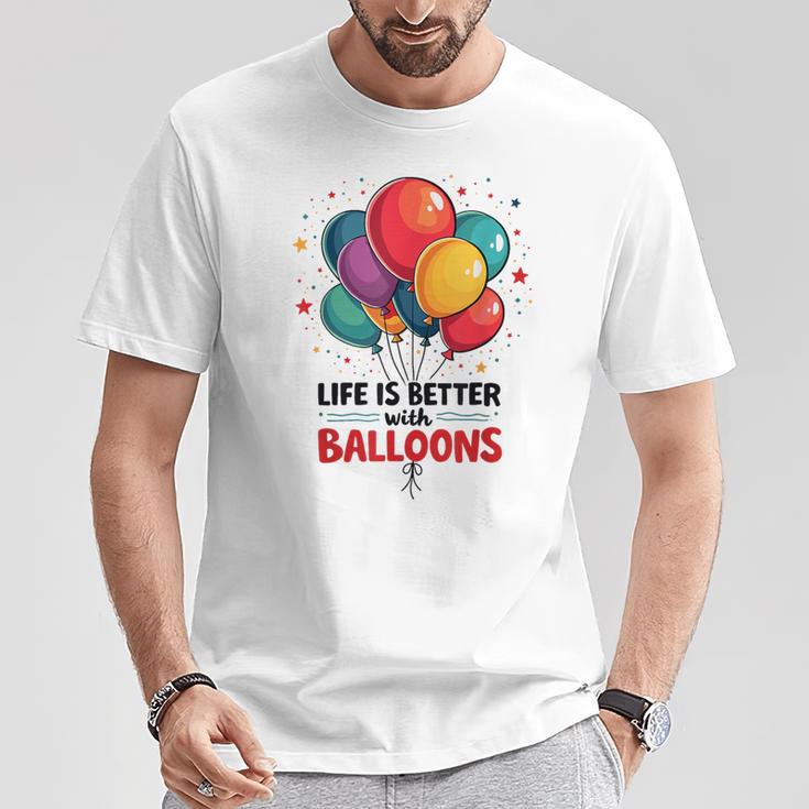 Lustiger Looner Mit Aufschrift „I Love Balloons“ Für Ballonliebhaber T-Shirt Lustige Geschenke