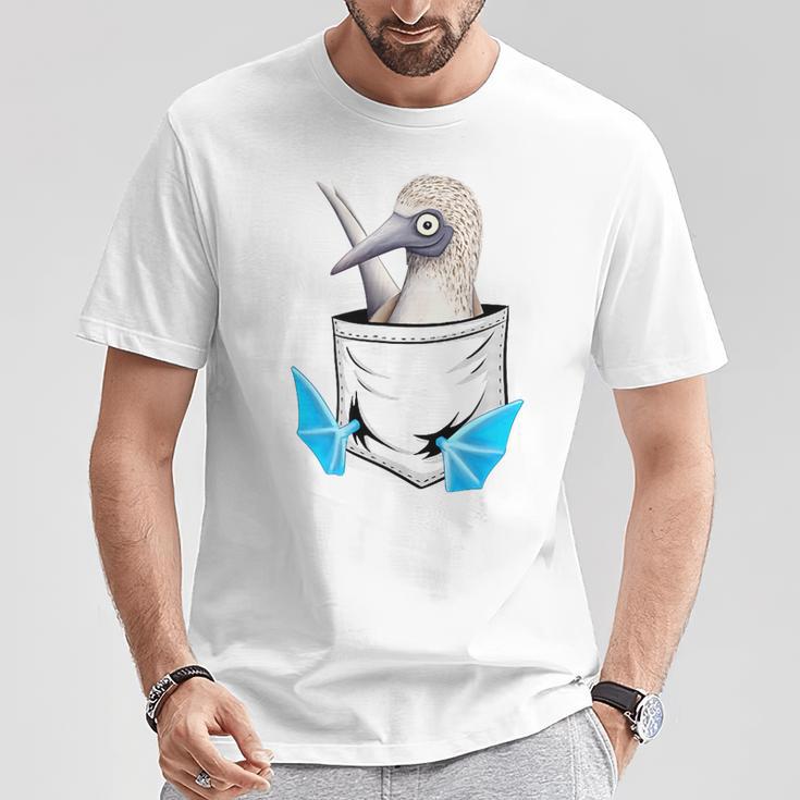 Lustiger Meeres-Vogel Blaufußtölpel In Der Tasche T-Shirt Lustige Geschenke