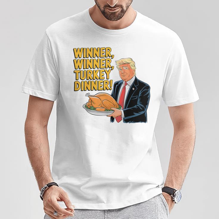 Lustiger Trump-Gewinner Truthahn Dinner Thanksgiving T-Shirt Lustige Geschenke