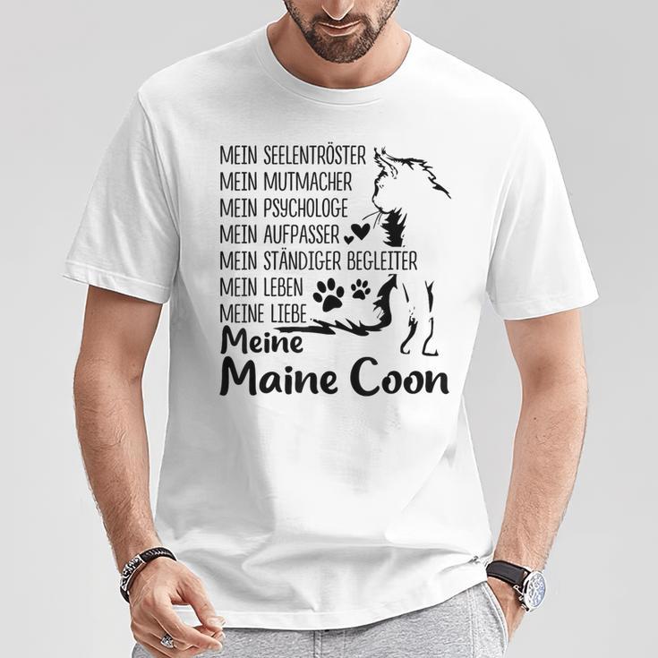 Mein Seelkomöster Meine Maine Coon Cat Lover Kitten T-Shirt Lustige Geschenke