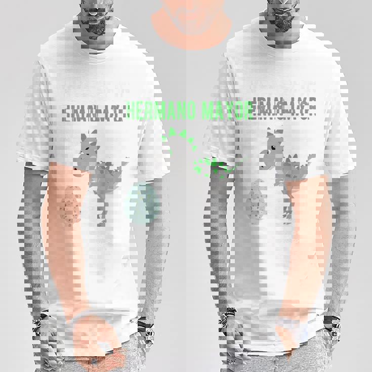 Niñosoy A Ser Hermano Mayor Dinosauro Anunciar Embarazo Hermano Camiseta unisex Regalos divertidos