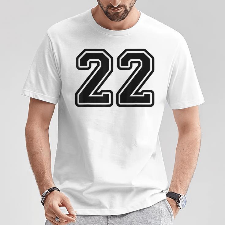 Number 22 Sport Number 22 T-Shirt Lustige Geschenke