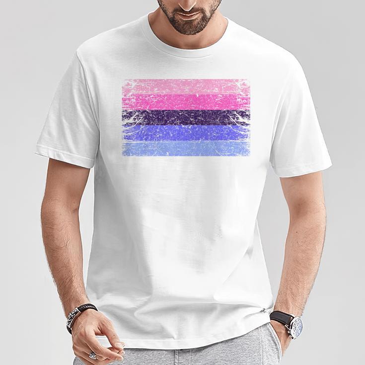 Omnisexual Pride Bi Flag -Intage Lgbtq Omnisexual T-Shirt Lustige Geschenke