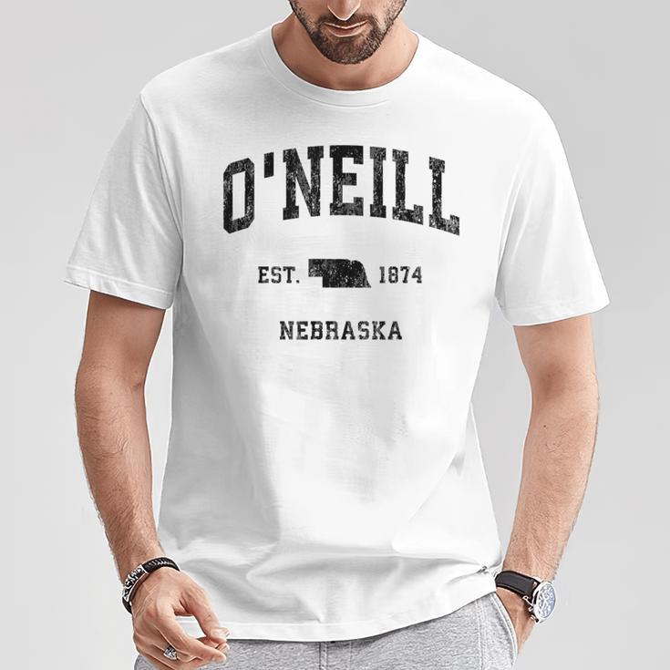 O'neill Nebraska Ne Sports intage Gray T-Shirt Lustige Geschenke