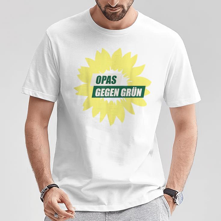 Opas Gegen Links Green T-Shirt Lustige Geschenke