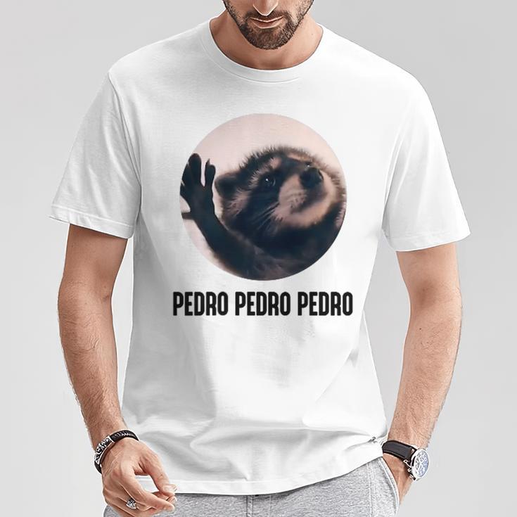 Pedro Pedro Raccoon X Meme Racoon Selfie Dance T-Shirt Lustige Geschenke