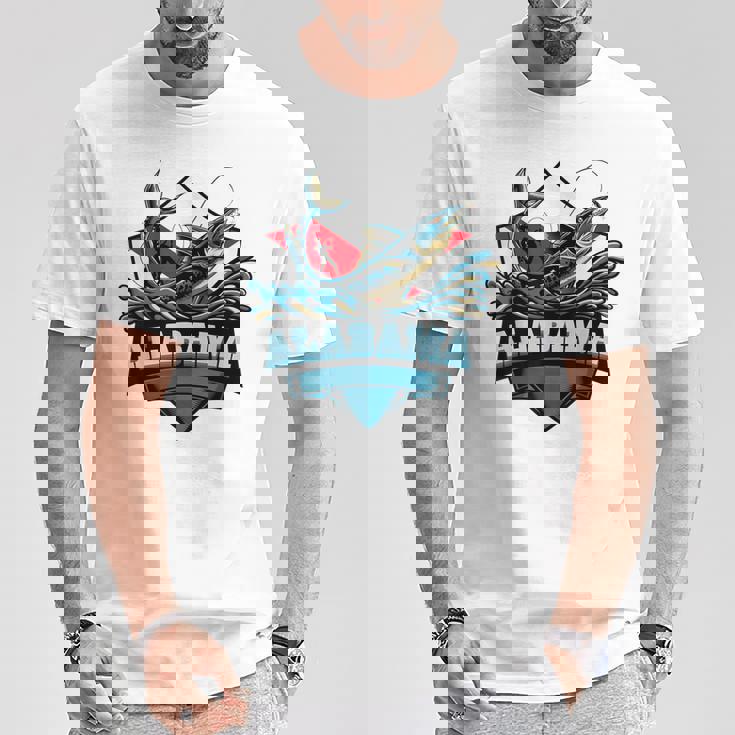 Pesca En Alabama Pesca Alabama Camiseta unisex Regalos divertidos