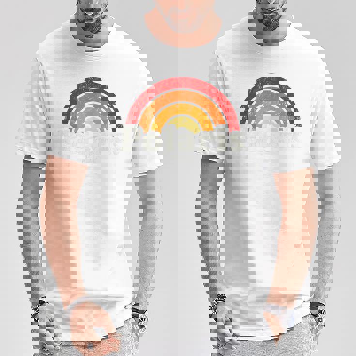 Polaris Montana Mtintage 70S Diseño Retro Arco Iris Camiseta unisex Regalos divertidos