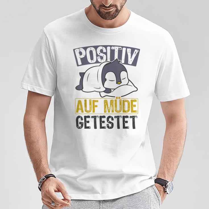 Positiv Auf Müde Getestet Cute Penguin Sleep S T-Shirt Lustige Geschenke