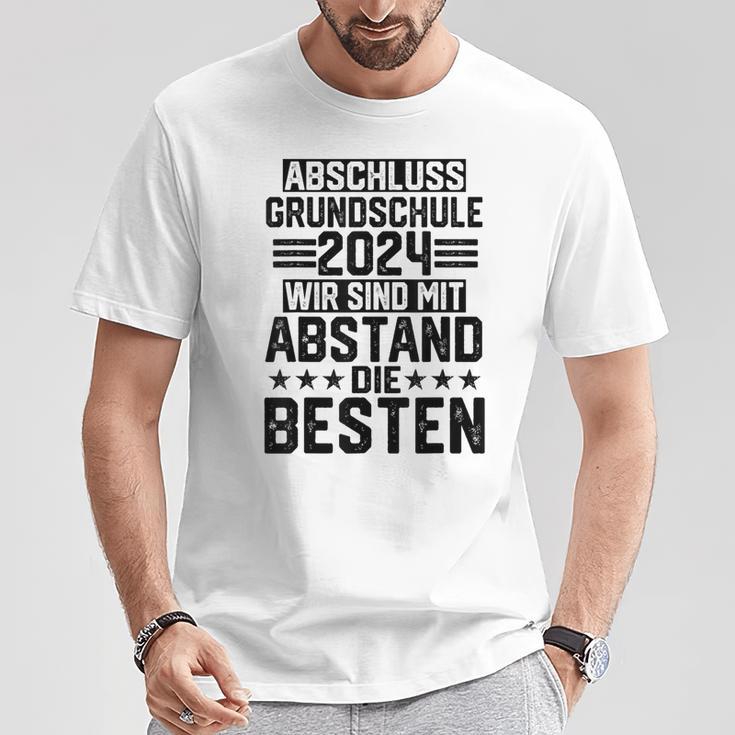 Primary School Graduation 2024 Mit Abstand Die Besten Children's Gray T-Shirt Lustige Geschenke