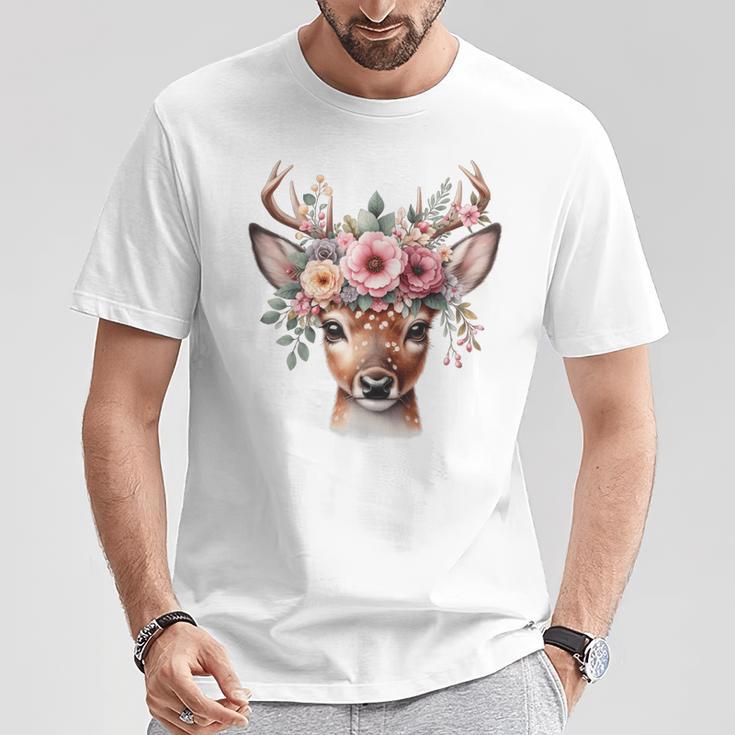 Reh Damen Reh Kostüm Kinder Carnival Reindeer T-Shirt Lustige Geschenke