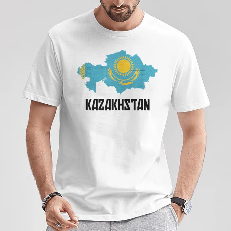 Republic Of Kazakhstan Flag T-Shirt Lustige Geschenke