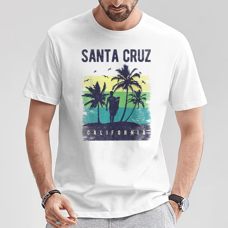 Santa Cruz California Usa Surf T-Shirt Lustige Geschenke