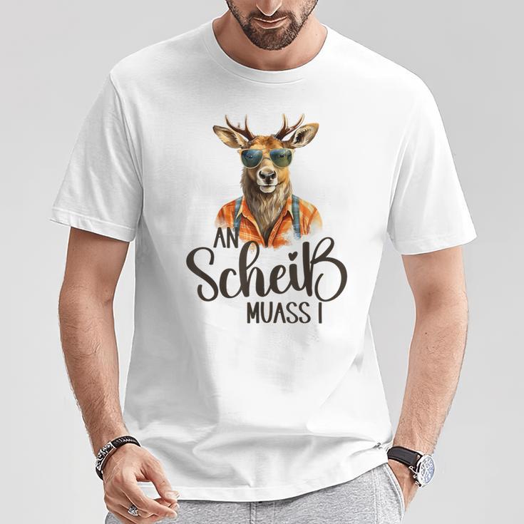 An Scheiß Muass I Trachten Grantler Oktoberfest T-Shirt Lustige Geschenke