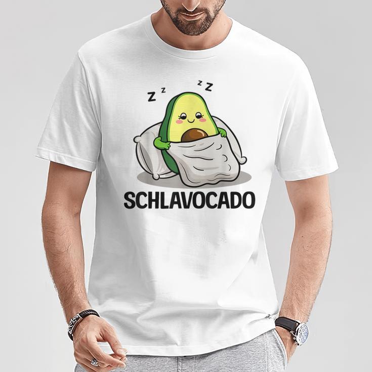 Schlavocado Official Sleep Pyjamas Sleep Avocado Gray T-Shirt Lustige Geschenke