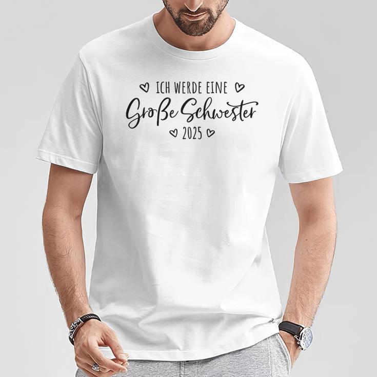 Siblings Baby Ich Werde Eine Große Schwester 2025 Children's T-Shirt Lustige Geschenke