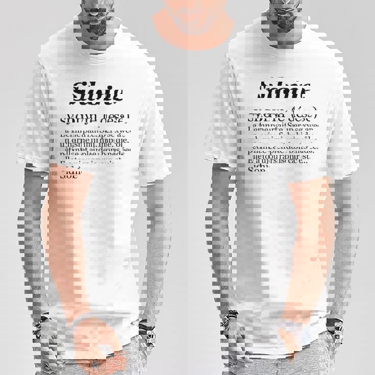 Sidunea Prénom Definition Sinónimo Déesse Drôle Humor Camiseta unisex Regalos divertidos