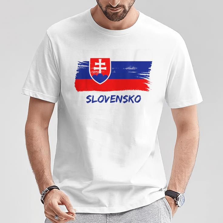 Slovak Flag Slovakia Team Fan Jersey T-Shirt Lustige Geschenke