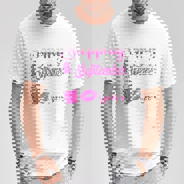 Stepping Into My September Birthday Girls Ladies T-Shirt Unique Gifts