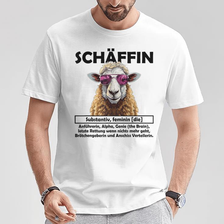 Supervisor Chefin Schäffin Gray T-Shirt Lustige Geschenke