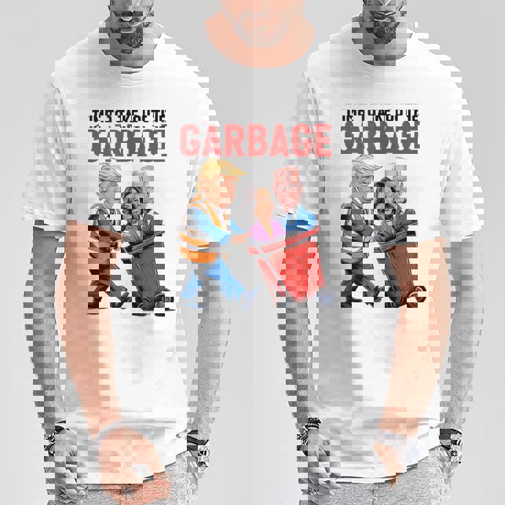 Time To Take Out Garbage Trump Garbage Trash Truck T-Shirt Unique Gifts