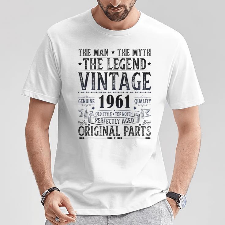 Vintage 1961 S Für Herren Retro 1961 Geburtstag T-Shirt Lustige Geschenke