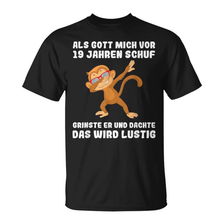 19 Jahre Als Gott Michor 19 Jahen Kref 19Th Birthday T-Shirt