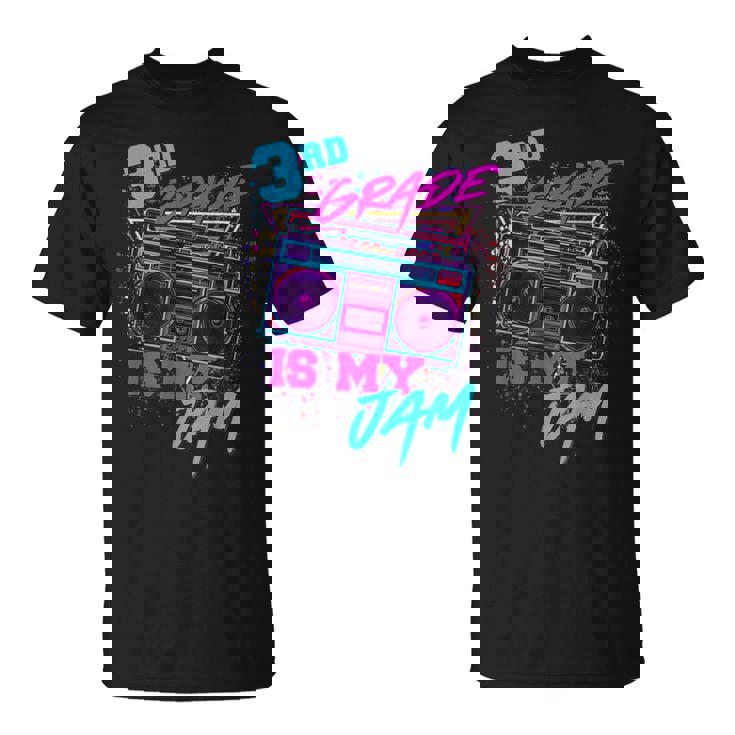 3Rd Grade Is My Jam Third 80S 1980S Teacher Student Retro T-Shirt