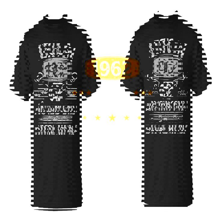 62 Años Cumpleaños Regalo Hombre Hecho En 1962 Hombre 1962 Camiseta unisex