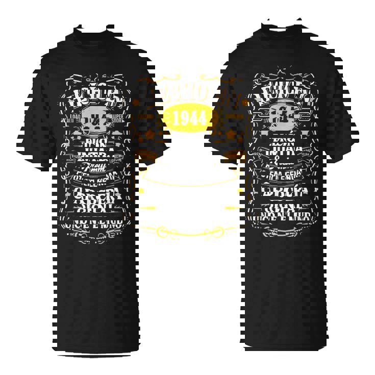 80 Cumpleaños Hombre 80 Años Hecho En 1944 Regalos Camiseta unisex
