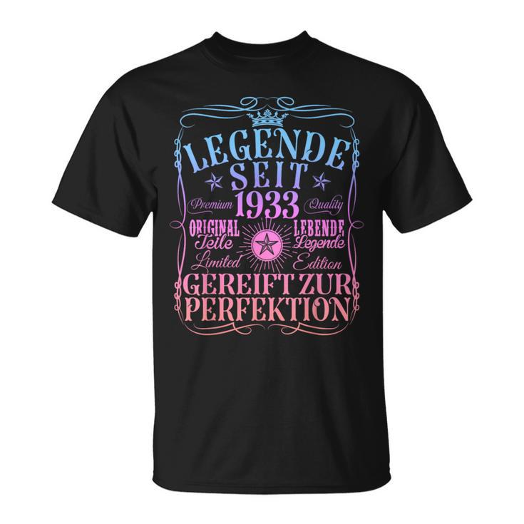 91 Geburtstag Mann Frau 91 Jahre 1933 Deko Lustig Geschenk T-Shirt