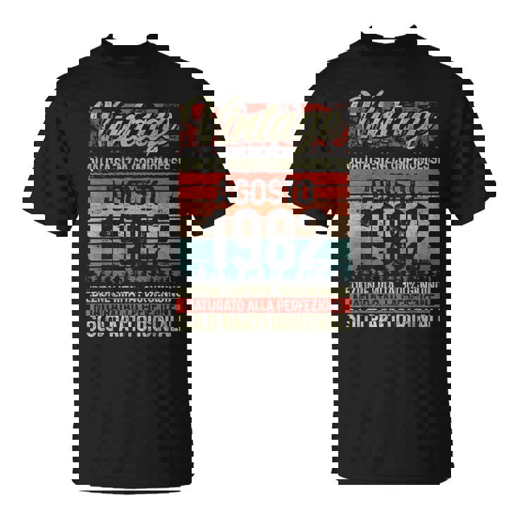 Agosto 1982Intage Maglia 41 Compleanno Anni Uomo Donna Maglietta