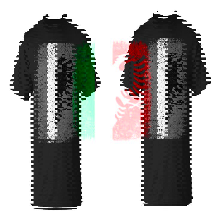 Albania Italia Bandiera Albanese Italiano Maglietta