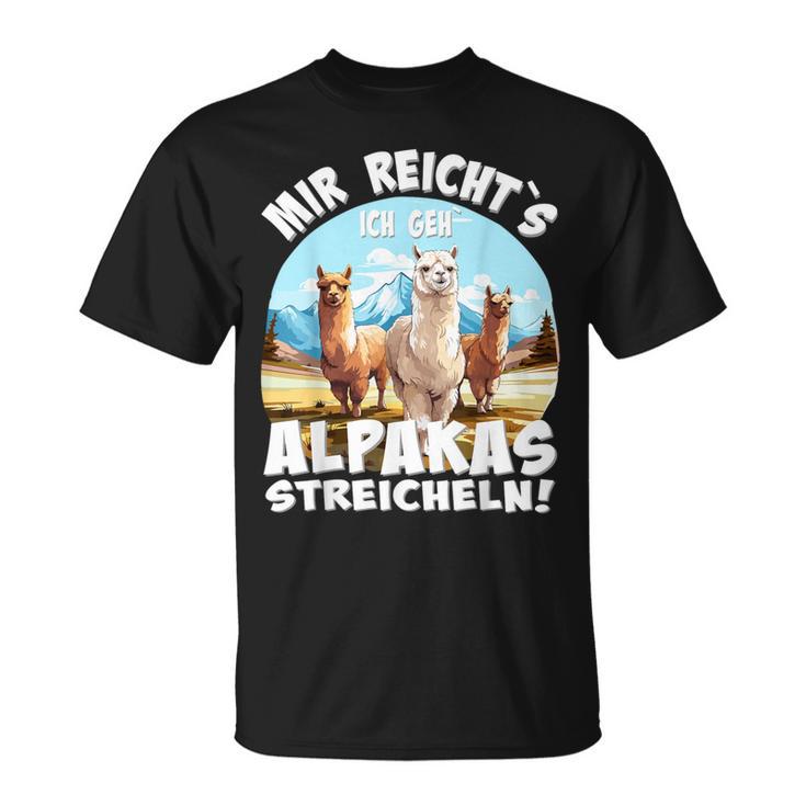 Alpaca And Lamas Mir Reichts Ich Geh Alpakas Streicheln T-Shirt