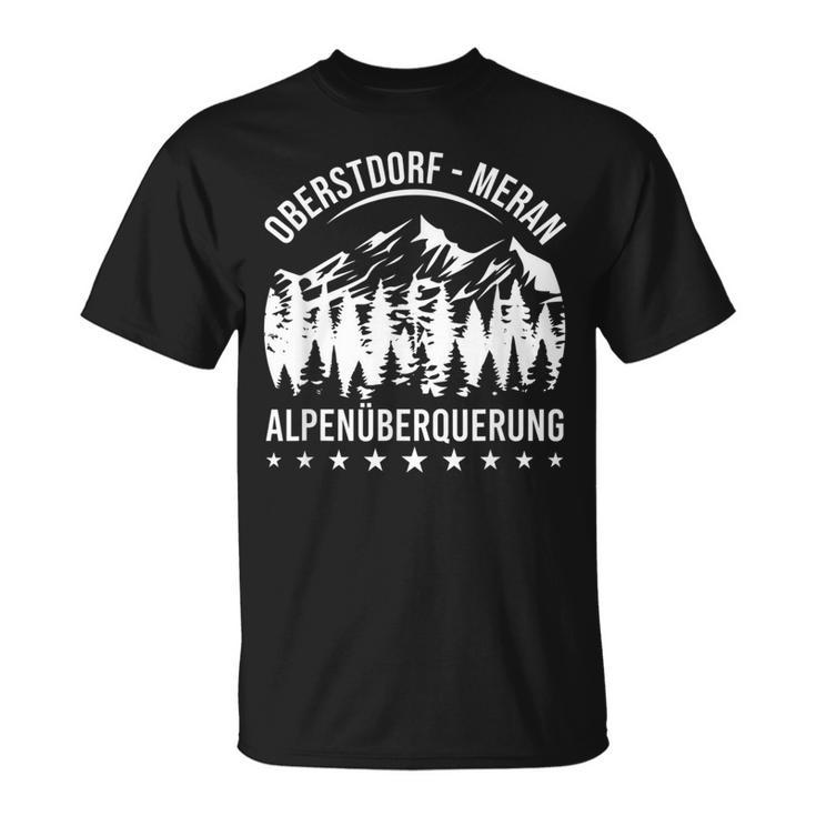 Alpenüberquerung Oberstdorf Merano E5 Alpine Crossing T-Shirt