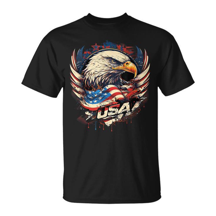 America Fan American Flag And Eagle Usa T-Shirt