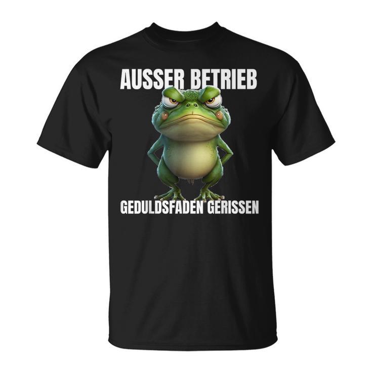 Außer Berieb Geduldsfaden Gerissen Frosch Monday T-Shirt