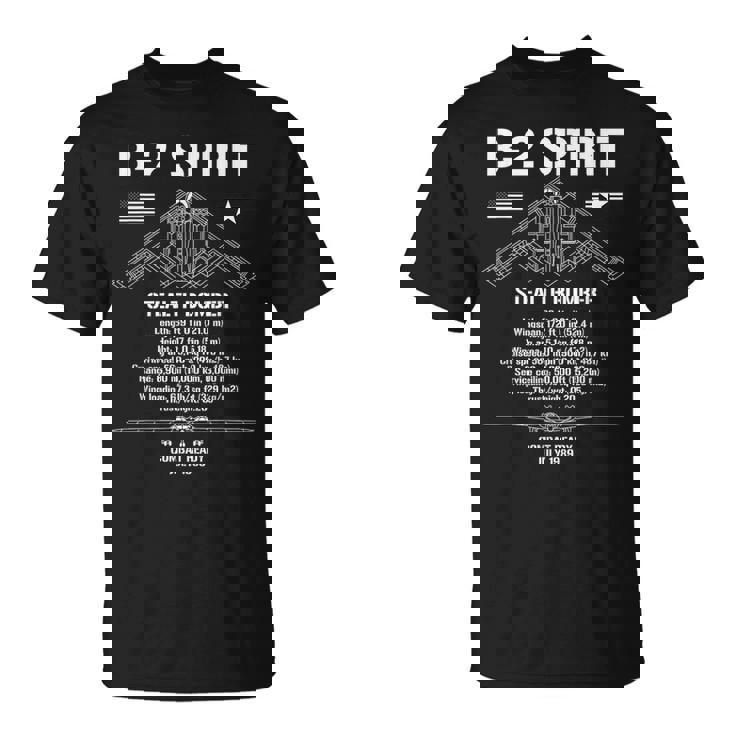 B-2 Spirit Stealth Bomber Specifiche Aerei Militari B2 Maglietta