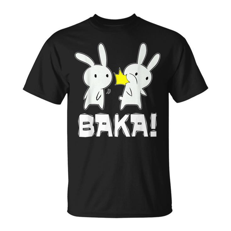 Baka Slogan Rabbit Ear-Fig For Japan Friends T-Shirt